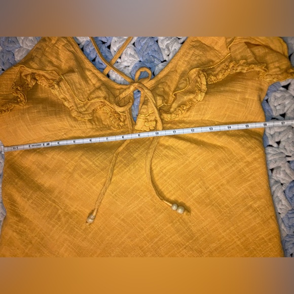 Free People Love Forever Mini Dress. Small. Golden Pollen color - Picture 11 of 13